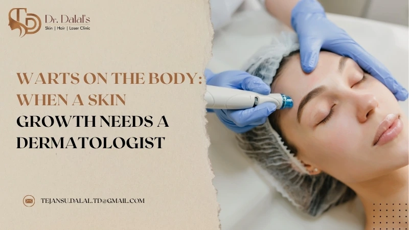 Laser treatment for warts on the body by a dermatologist