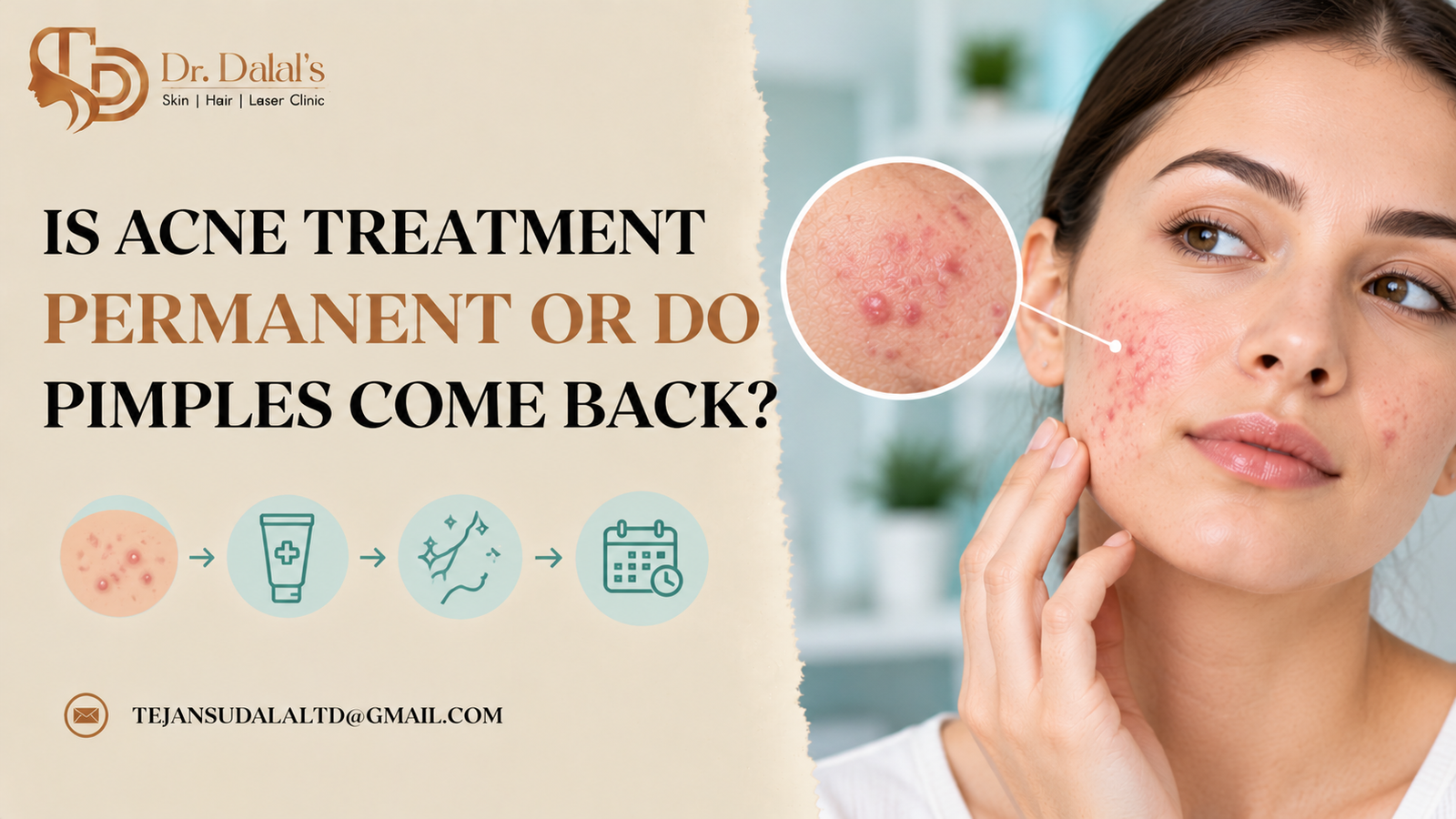 Dermatologist examining a young patient’s face during an acne treatment consultation