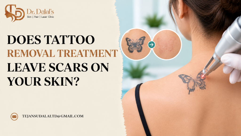 Dermatologist performing tattoo removal treatment on a patient’s forearm