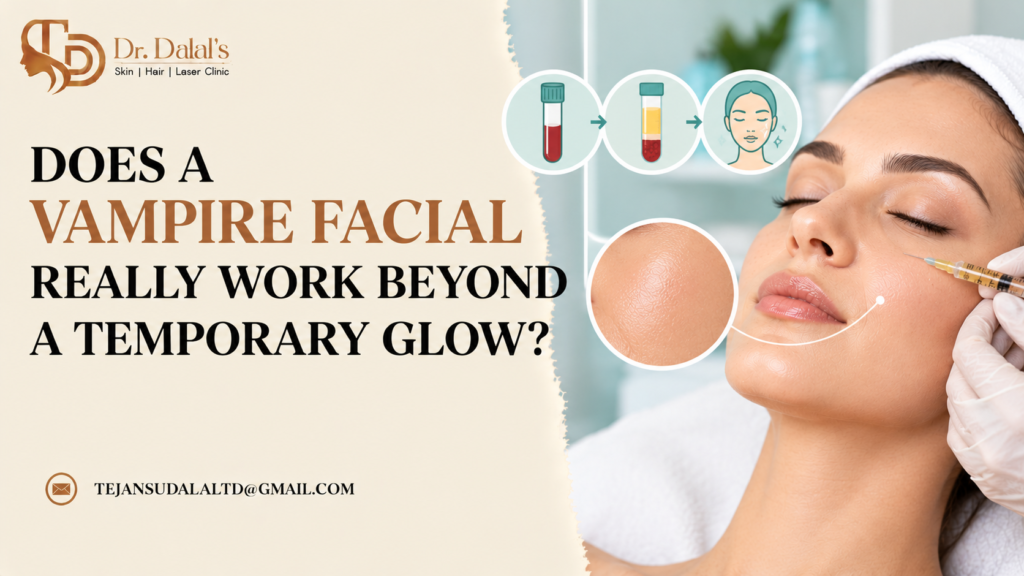 Dermatologist applying PRP with microneedling on a patient’s face during a vampire facial