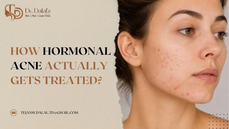 Illustration showing how skin follicle receptors respond to hormones in hormonal acne