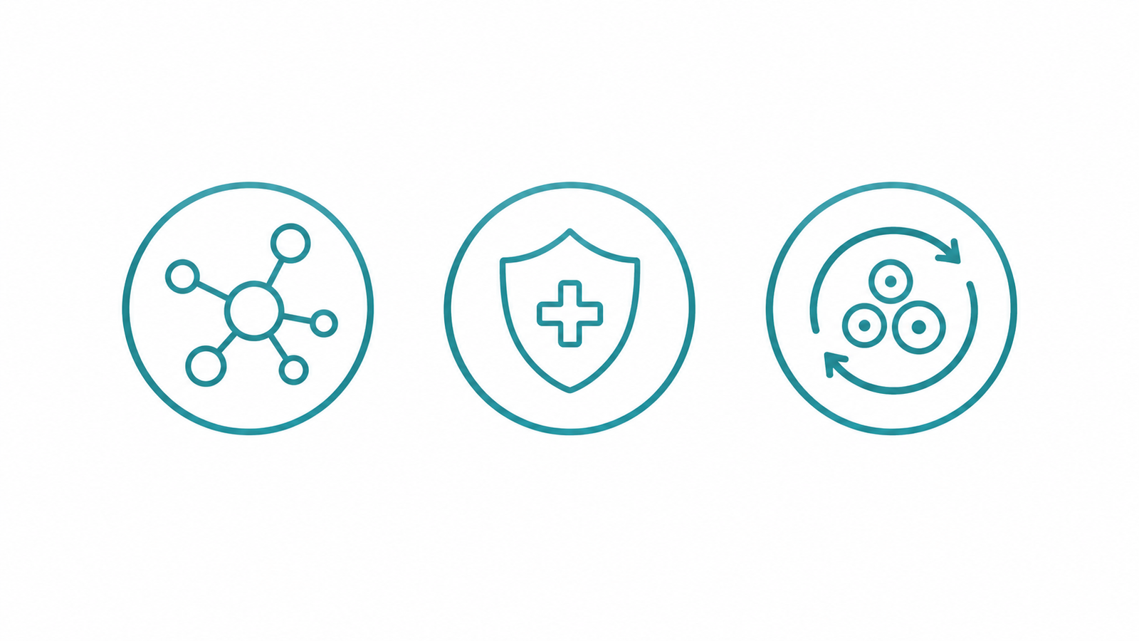 Icon row representing different mechanisms used to treat hyperpigmentation