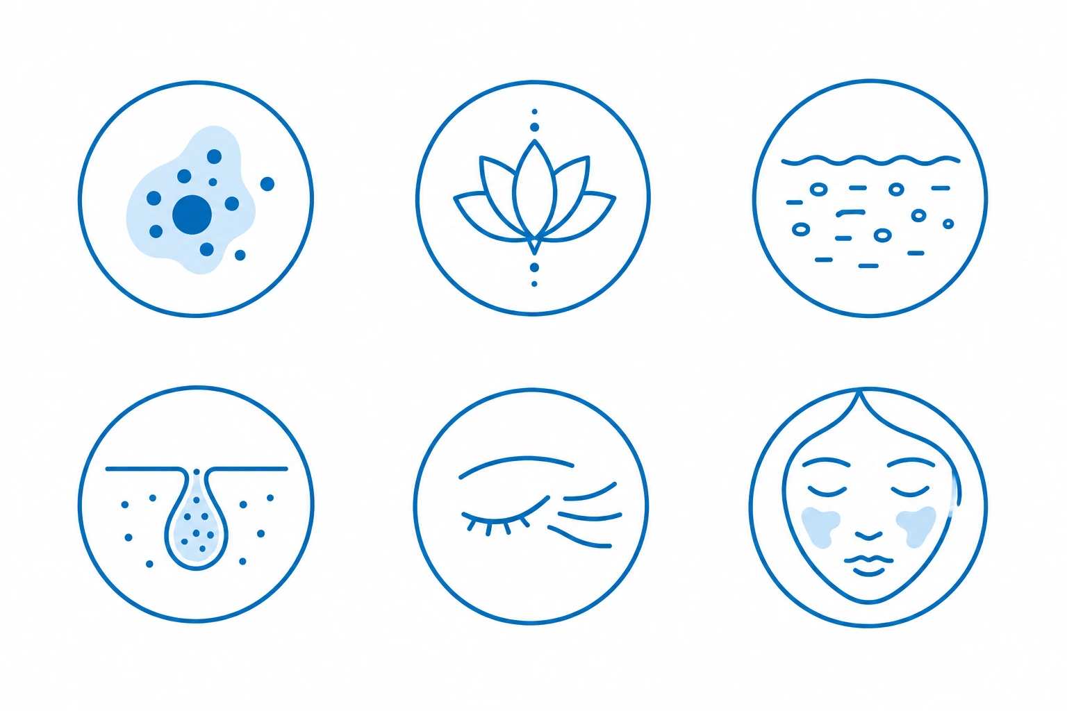 Icon grid showing the range of skin concerns pico laser treatment is used for