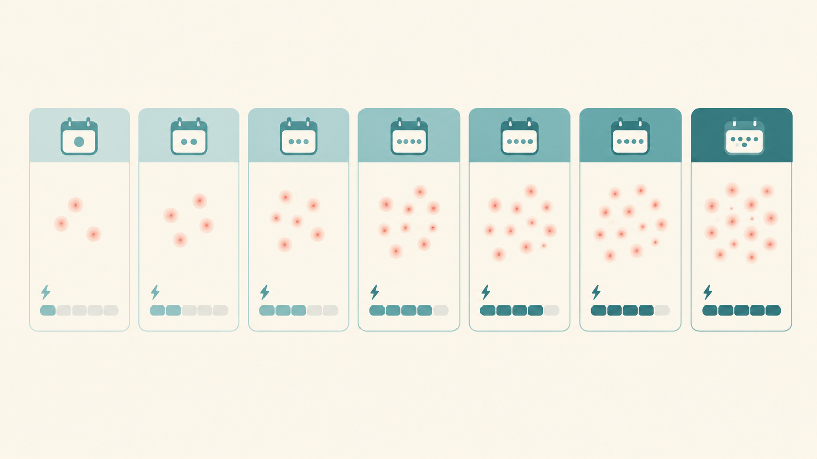 Illustration of a weekly symptom diary used to track chronic hives and itch severity